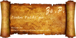 Zsebe Palóma névjegykártya